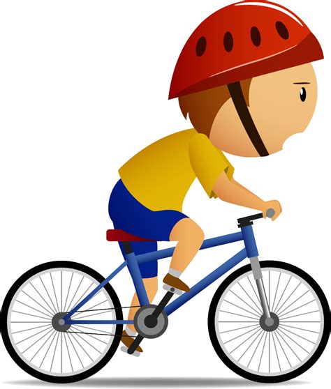 Cartoon Riding Bike